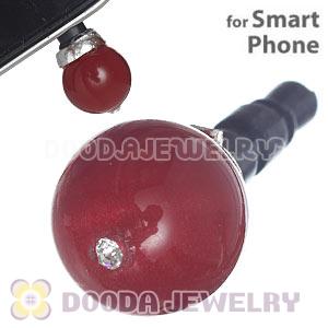 8mm Red Agate Earphone Jack Plug Stopper Fit iPhone 