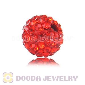 Special Price 8mm Red Handmade Pave Crystal Beads Wholesale 