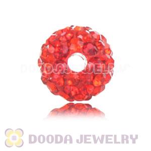 Cheap Price 8mm Handmade Pave Red Crystal Beads Wholesale 