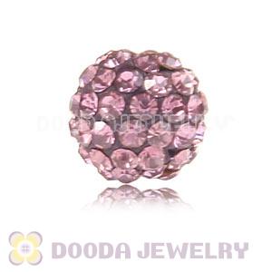 Cheap Price 8mm Handmade Pave Pink Crystal Beads Wholesale 