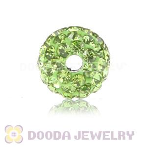 Cheap Price 8mm Handmade Pave Green Crystal Beads Wholesale 