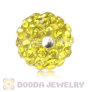 Cheap Price 10mm Handmade Pave Yellow Crystal Beads Wholesale 
