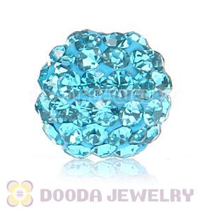 Cheap Price 10mm Handmade Pave Cyan Crystal Beads Wholesale 