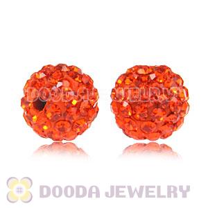 Cheap Price 10mm Handmade Pave Orange Crystal Beads Wholesale 