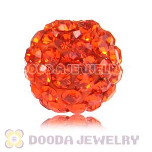 Cheap Price 10mm Handmade Pave Orange Crystal Beads Wholesale 