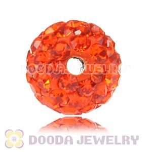 Cheap Price 10mm Handmade Pave Orange Crystal Beads Wholesale 