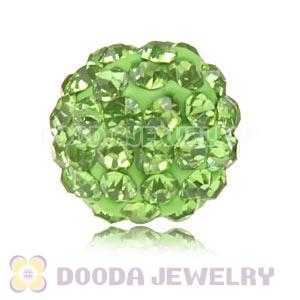 Cheap Price 10mm Handmade Pave Green Crystal Beads Wholesale 