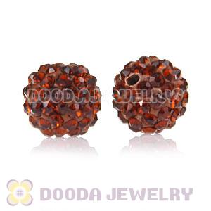 Cheap Price 10mm Handmade Pave Champagne Crystal Beads Wholesale 