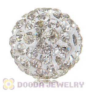 Special Price 12mm Handmade Pave White Crystal Beads Wholesale 
