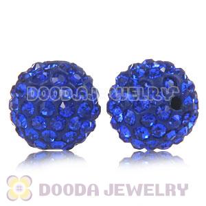 Cheap Price 12mm Handmade Pave Blue Crystal Beads Wholesale 