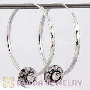 Dia 45mm Sterling Silver Hoop Earring European Beads Compatible