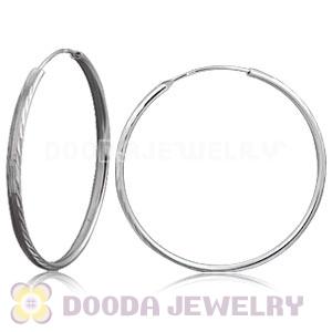 Dia 45mm Sterling Silver Hoop Earring European Beads Compatible