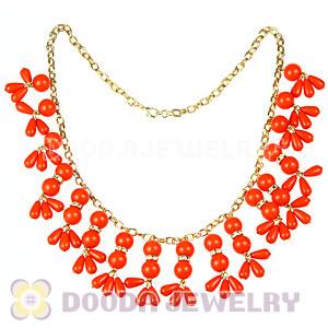 2012 New Fashion Orange Bubble Bib Necklace Wholesale