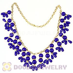 2012 New Fashion Dark Blue Bubble Bib Necklace Wholesale