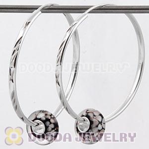 Dia 45mm Sterling Silver Hoop Earring European Beads Compatible