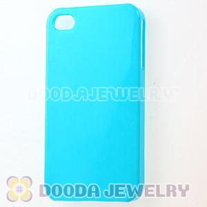 Cyan Plastic Protective Back Cases For iPhone 4 iPhone 4S Wholesale