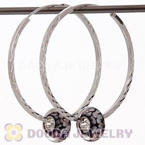 Dia 45mm Sterling Silver Hoop Earring European Beads Compatible
