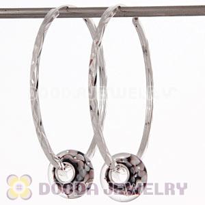 Dia 45mm Sterling Silver Hoop Earring European Beads Compatible
