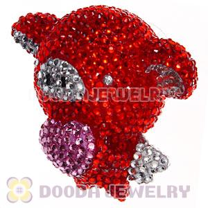 Cute 3D Bling Crystal Fly Pig Absorbable Doll For iPhone Cases Wholesale