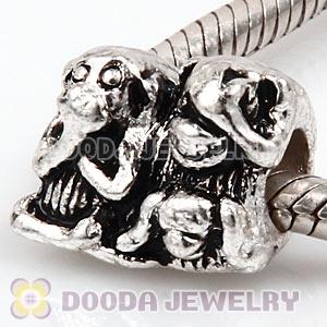 Charm Jewelry Silver Plated Monkey Family Charms Bead Wholesale 