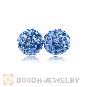 Cheap Price 8mm Handmade Pave Blue Crystal Beads Wholesale 