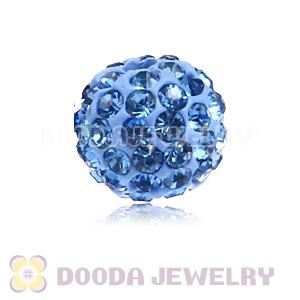 Special Price 8mm Blue Handmade Pave Crystal Beads Wholesale 