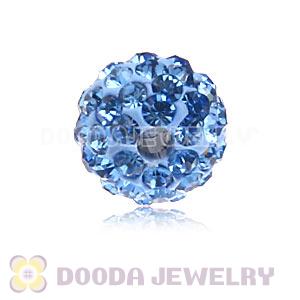 Cheap Price 8mm Handmade Pave Blue Crystal Beads Wholesale 