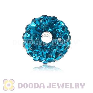 Cheap Price 8mm Handmade Pave Blue Crystal Beads Wholesale 