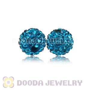 Cheap Price 8mm Handmade Pave Blue Crystal Beads Wholesale 