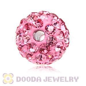 Cheap Price 10mm Pink Handmade Pave Crystal Beads Wholesale 