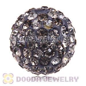 Special Price 12mm Handmade Pave Grey Crystal Beads Wholesale 
