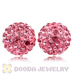 Cheap Price 12mm Handmade Pave Pink Crystal Beads Wholesale 