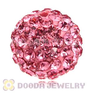 Special Price 12mm Handmade Pave Pink Crystal Beads Wholesale 
