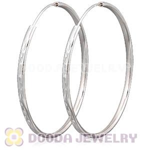Dia 55mm Sterling Silver Hoop Earrings European Beads Compatible