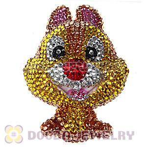Cute 3D Bling Crystal Squirrel Absorbable Doll For iPhone Cases Wholesale
