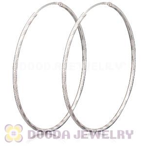 Dia 55mm Sterling Silver Hoop Earrings European Beads Compatible