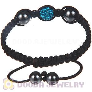 Wholesale On Sale Handmade Pave Blue Crystal Macrame Bracelets