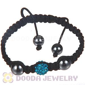 Wholesale On Sale Handmade Pave Blue Crystal Macrame Bracelets