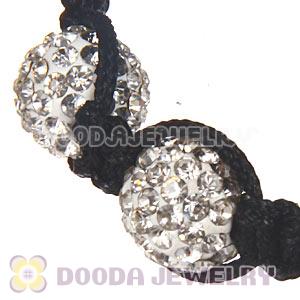 Wholesale On Sale Handmade Pave White Crystal Macrame Bracelets