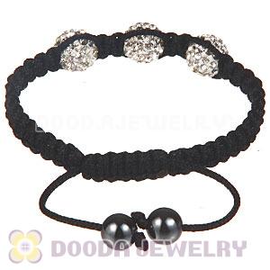 Wholesale On Sale Handmade Pave White Crystal Macrame Bracelets