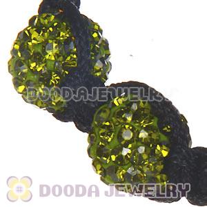 Wholesale On Sale Handmade Pave Olivine Crystal Macrame Bracelets