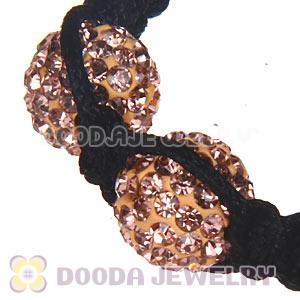 Wholesale On Sale Handmade Pave Rose Crystal Macrame Bracelets