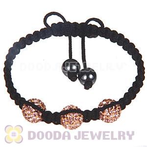 Wholesale On Sale Handmade Pave Rose Crystal Macrame Bracelets