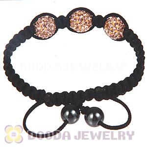 Wholesale On Sale Handmade Pave Rose Crystal Macrame Bracelets