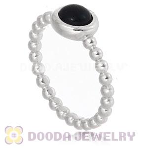 Platinum Plated Stackable Bubble Cabochon Pearl Ring Wholesale