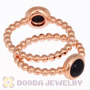 Rose Gold Plated Stackable Bubble Cabochon Pearl Ring Wholesale
