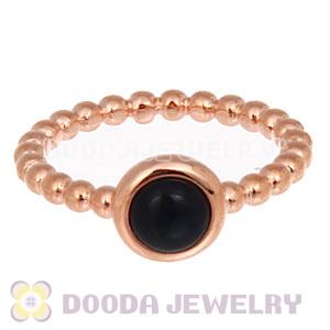 Rose Gold Plated Stackable Bubble Cabochon Pearl Ring Wholesale