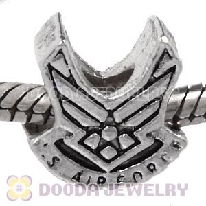 Wholesale Silver Plated European USAF US Air Force Bead 