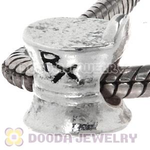 Wholesale Silver Plated European Pharmacy Rx Mortar Pestle Bead 