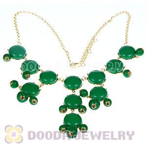 2012 New Fashion Dark Green Bubble Bib Statement Necklace Wholesale